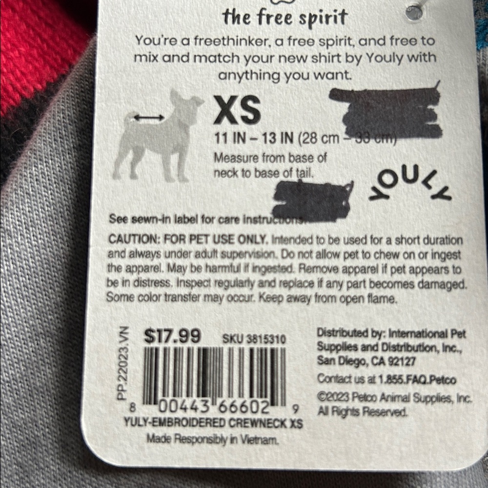 NWT YOULY dog shirt XS - Picture 7 of 9
